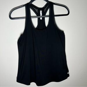 Fabletics Tank Top S Mesh Black Open-Back Size Excellent Condition Workouts